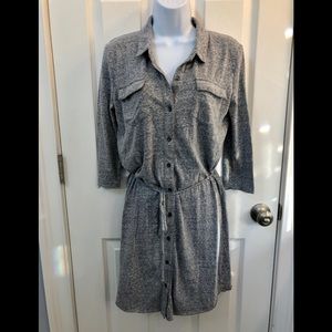 Victoria's Secret Belted Shirt Dress Grey Small